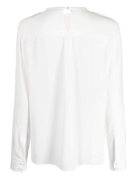 infinity symbol-motif long-sleeves blouse