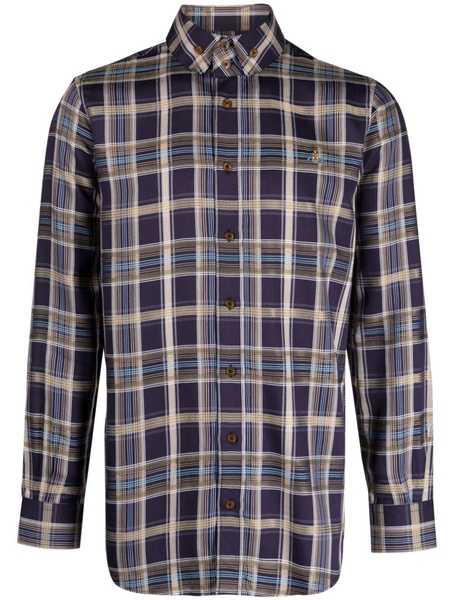 check-print long-sleeve shirt