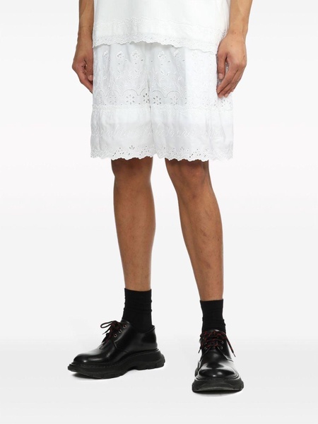 broderie-anglaise cotton shorts