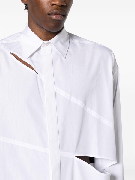 cut-out detailing cotton shirt