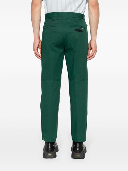 tapered-leg twill trousers