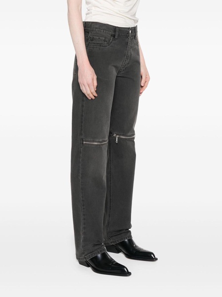 knee-zip jeans 