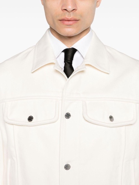 panelled twill shirt jacket