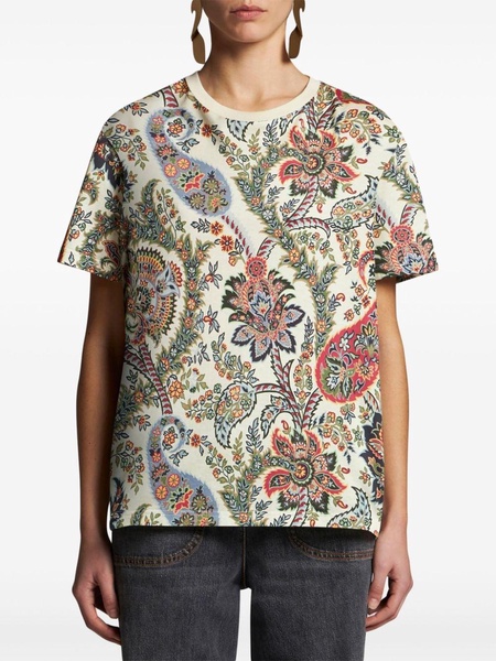 paisley-print cotton T-shirt