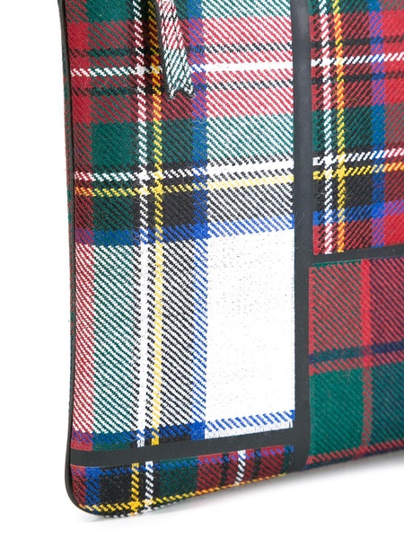 tartan patchwork clutch