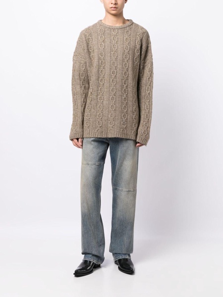 cable-knit jumper