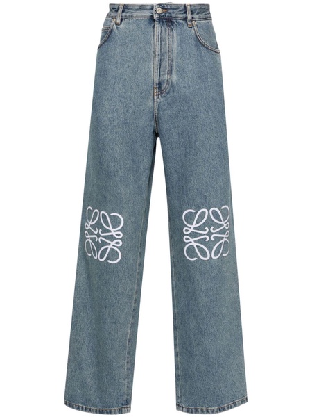 Anagram mid-rise baggy jeans 