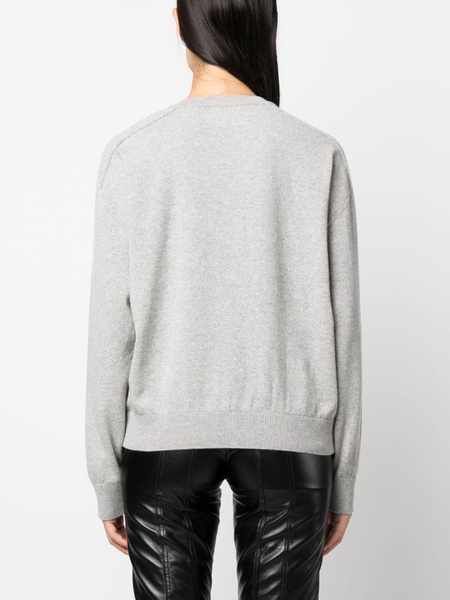 V-neck recycled cashmere jumper