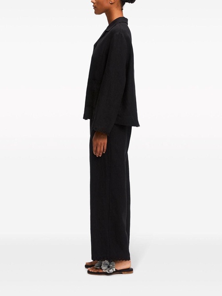 Sofia wide-leg linen trousers