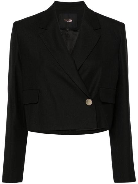 single-breasted cropped blazer