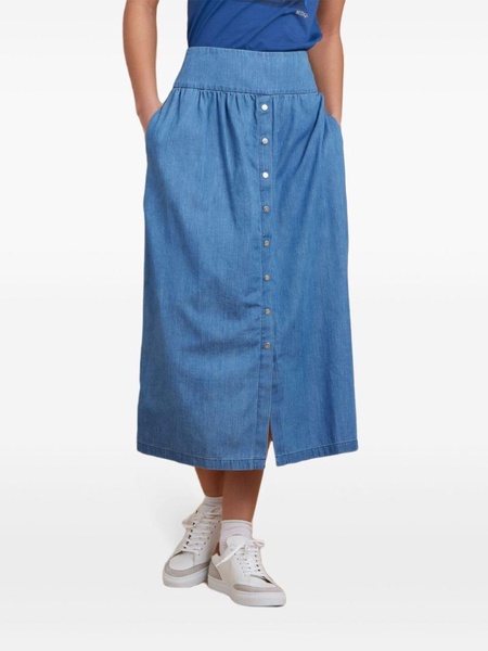 button-up denim skirt 