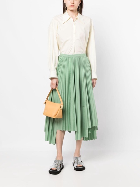 asymmetric pleated skirt