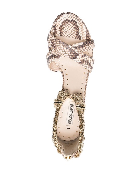 snake-print sandals 