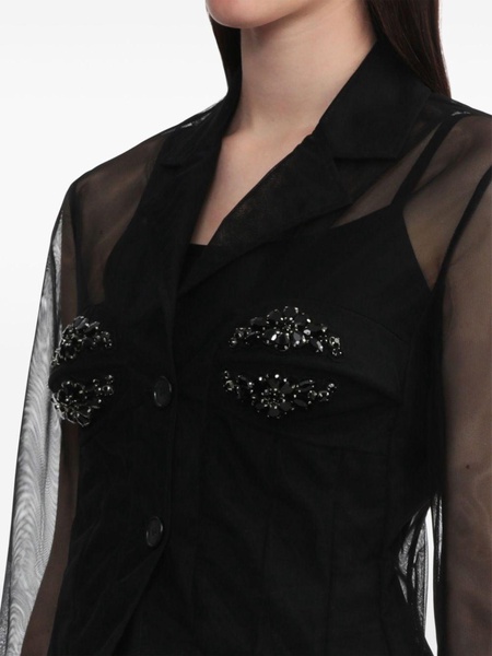 embellished bust fitted jacket