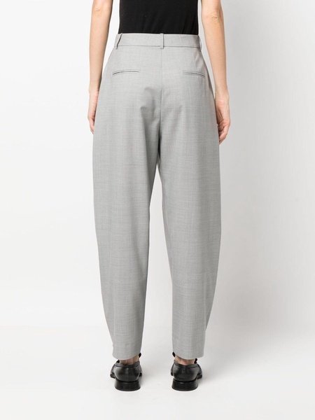 pleat-detail tapered trousers