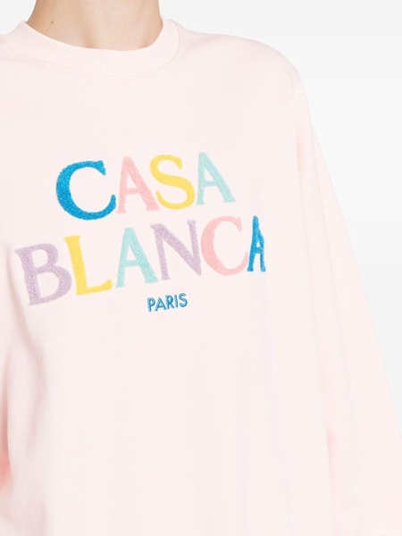 stacked logo cotton sweater