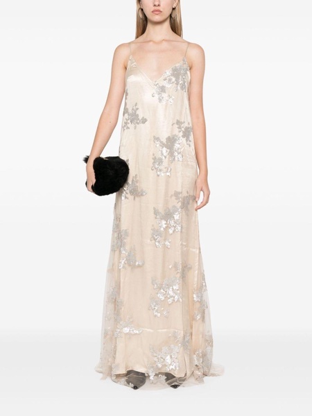 sequin-embellished maxi dress