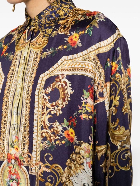 Venice Vignette-print silk shirt