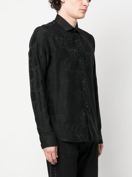 skull pattern jacquard shirt 