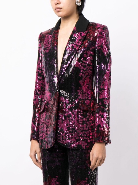 sequin-embellished peak-lapels blazer 