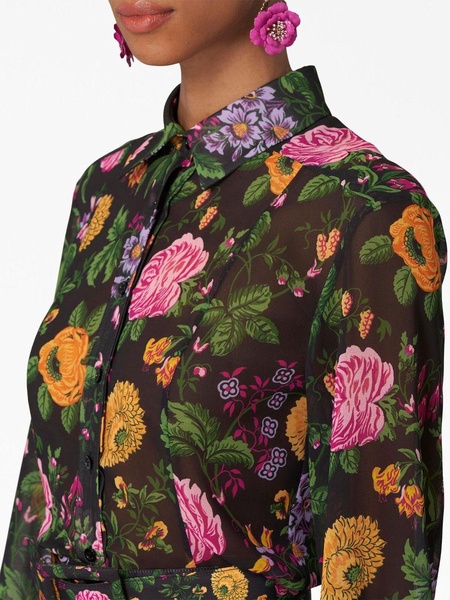 floral-print long-sleeve shirt