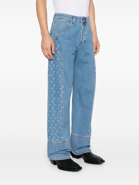 moon-laser curved jeans