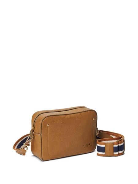 Camera grained-leather cross body bag