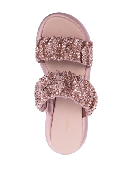 Aiko 80mm satin sandals