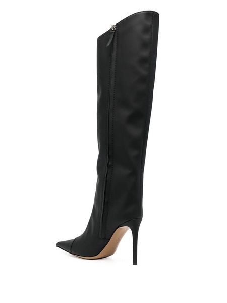 pointed toe knee-high boots