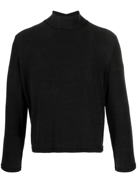 mock-neck jersey jumper