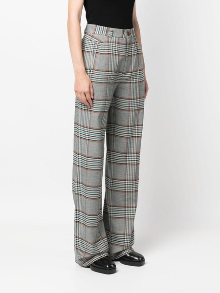 Ray tartan check-pattern trousers