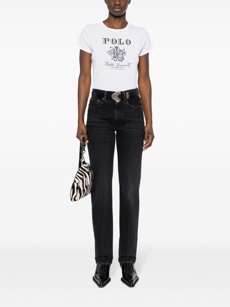 mid-rise straight-leg jeans 