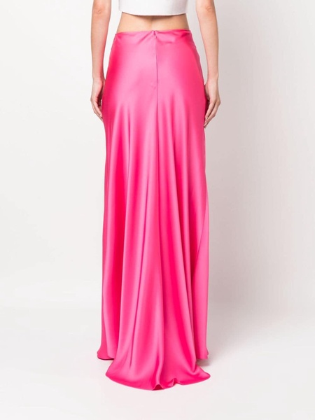 high-waisted satin maxi skirt