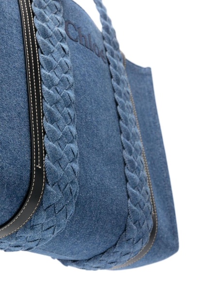 medium Woody denim tote bag