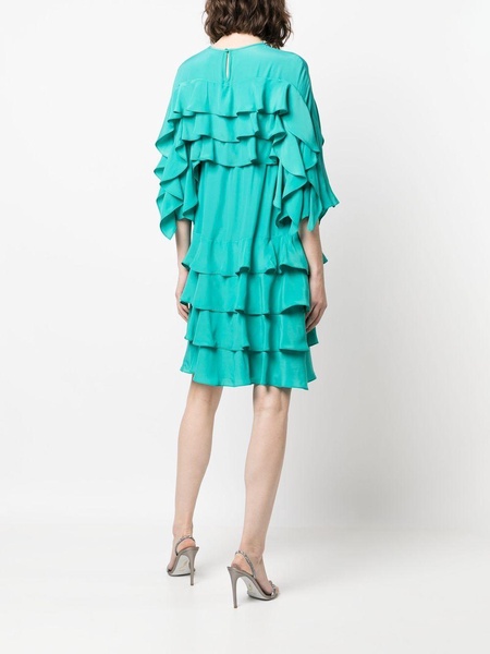 ruffled shift dress