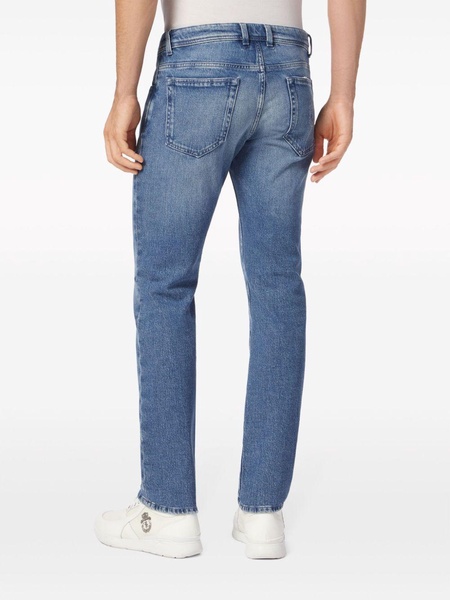 low-rise straight-leg jeans