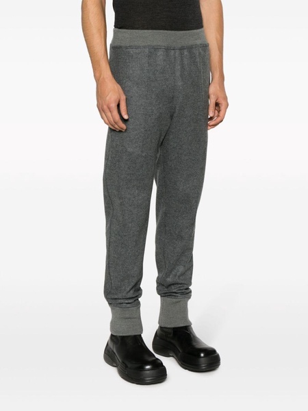 elasticated-waistband wool track pants