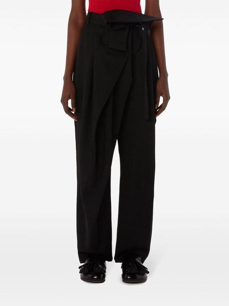 belted draped trousers