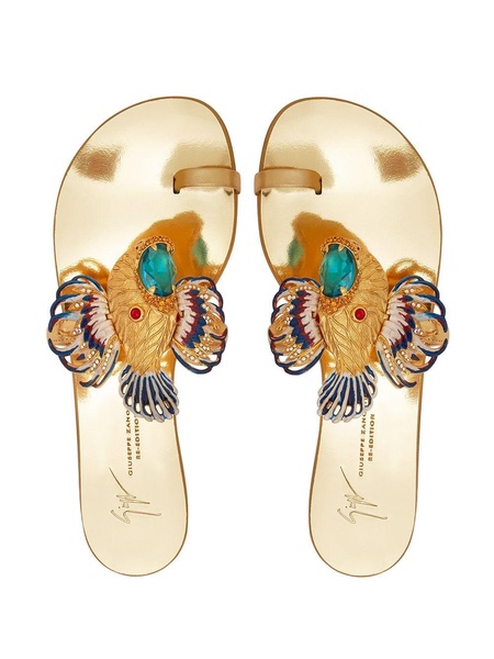 Spipiott embellished metallic sandals