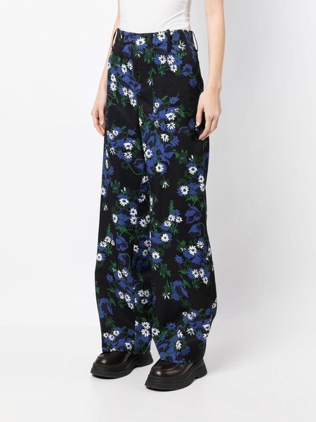 all-over floral-print trousers