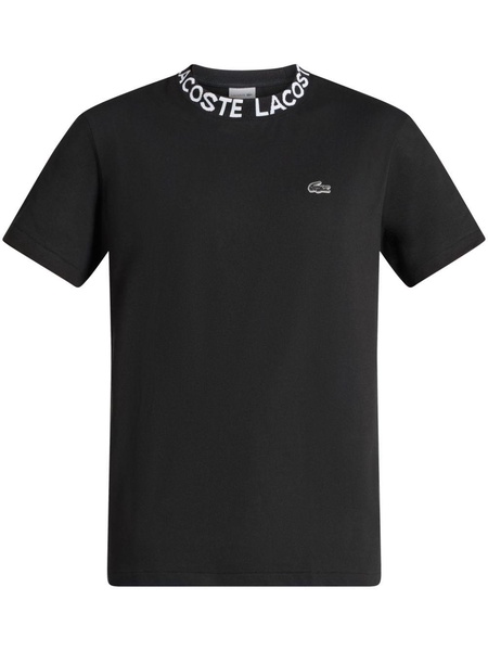 logo-collar cotton pique T-shirt