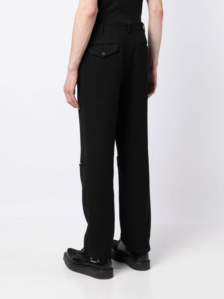 cut-out straight-leg trousers