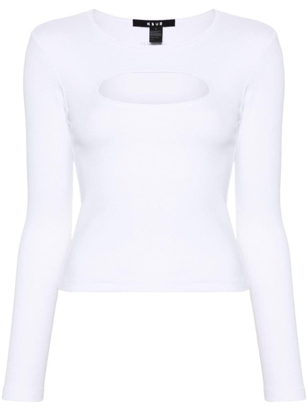 cut-out ribbed top