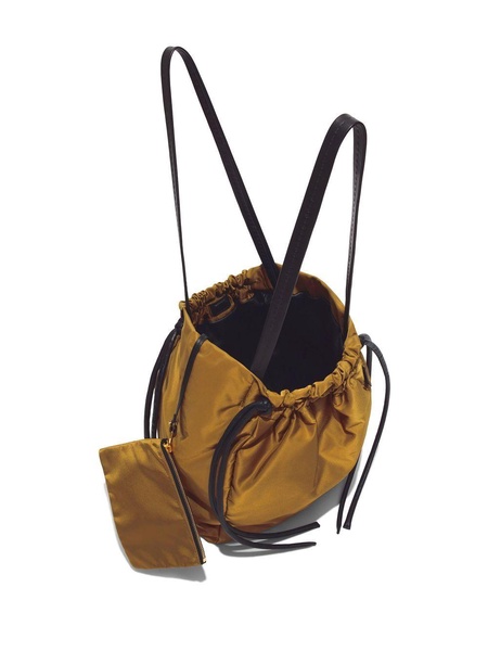 drawstring-fastened tote bag