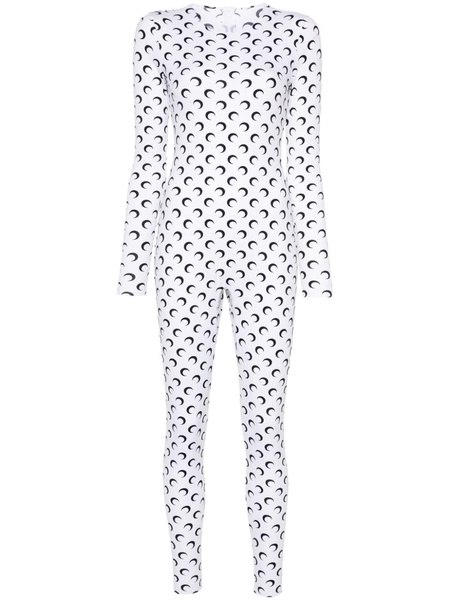 moon-print jersey catsuit