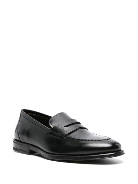 leather penny loafers