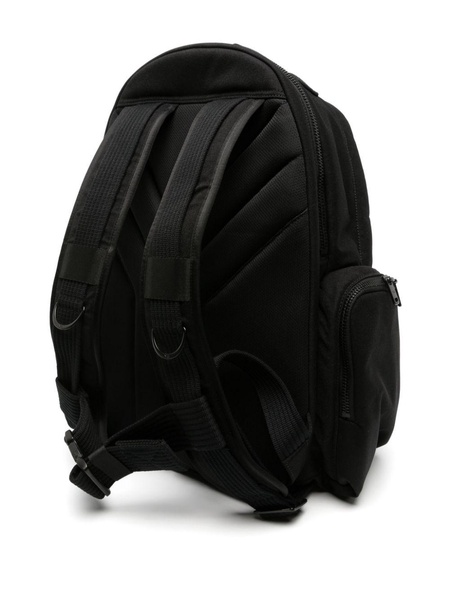 logo-embroidered padded backpack