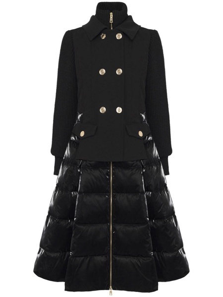 layered A-line padded coat