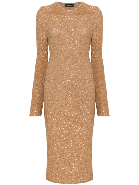 sequined midi dress