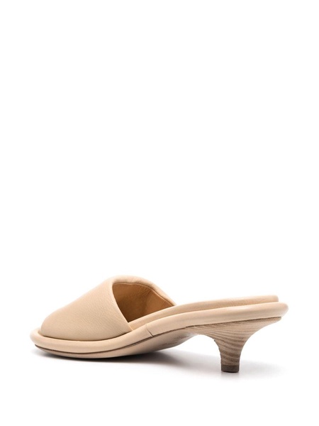 leather 20mm padded mules 